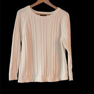 Women’s Land’s End White Sweater